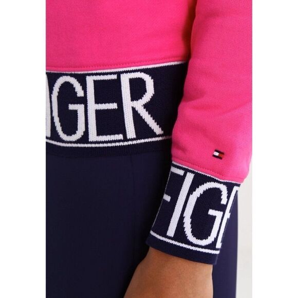 Tommy Hilfiger Pink Logo Cre Neck Sweatshirt Size Large - Picture 10 of 16